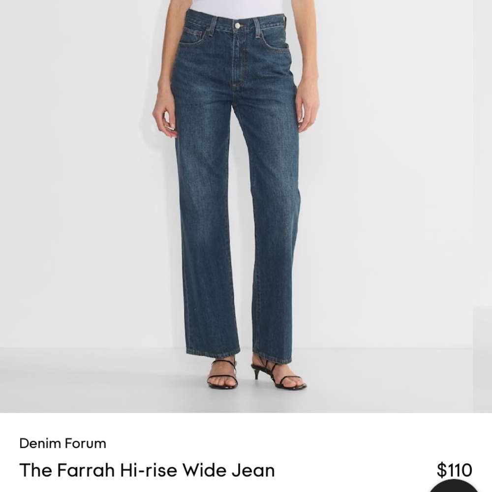 Aritzia Denim Forum Farrah Hi-Rise Wide Leg Jeans